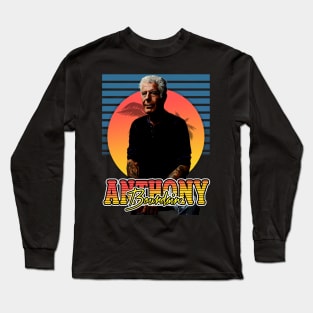 Retro Anthony Boundain flyer style Long Sleeve T-Shirt